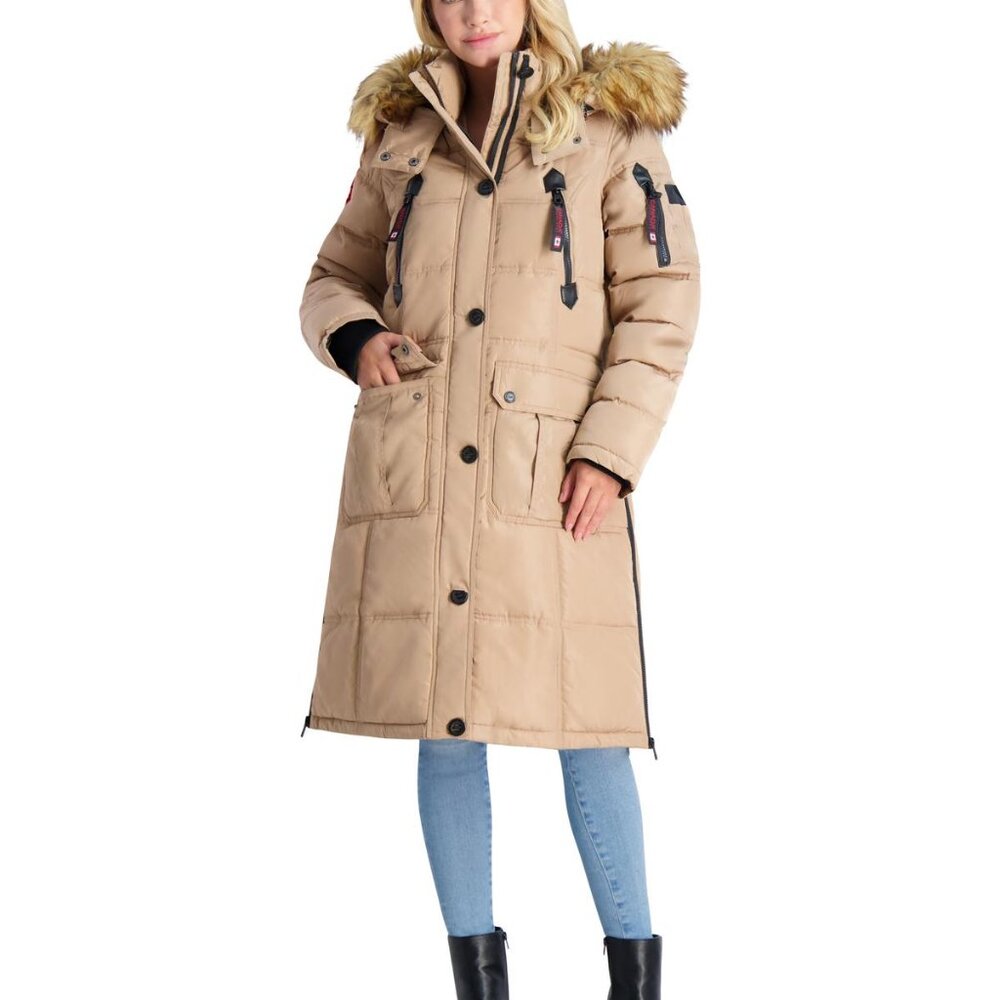 Puffer Coat for Women- Long Faux Fur Insulated Winter Jacket